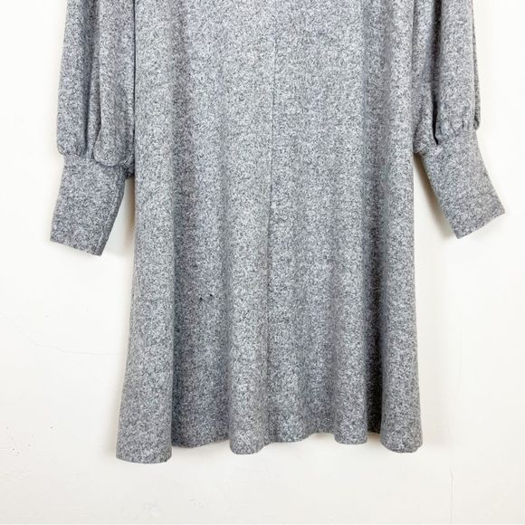 ASOS Scoop Neck Puffed Sleeve Shift Dress, Size 4 Grey - Picture 3 of 11
